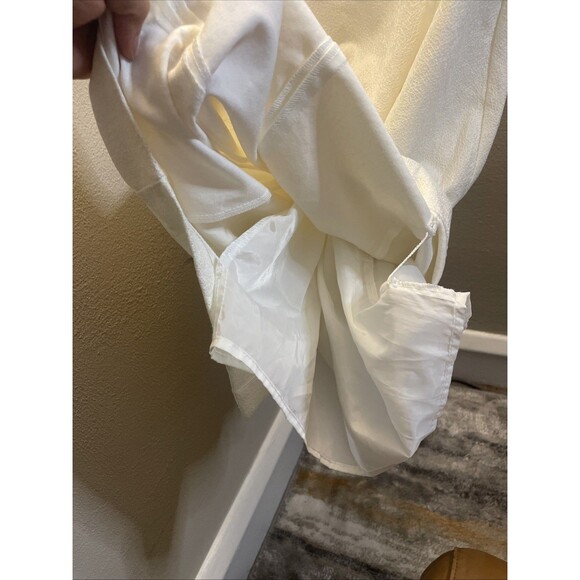 H&M Classic Off White Sleeveless Shift Dress Zippered Size 8 - Picture 8 of 11